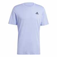 Adidas Мъжка Риза Essentials Single Jersey Linear Embroidered Logo T-Shirt Mens Синя искра 