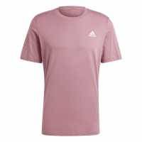 Adidas Мъжка Риза Essentials Single Jersey Linear Embroidered Logo T-Shirt Mens Бордово 