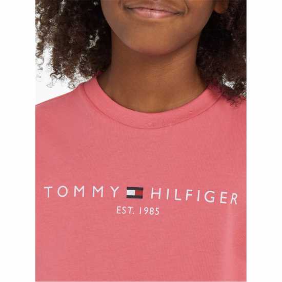 Tommy Hilfiger Детска Тениска Essential T Shirt Juniors Гламурно розово 