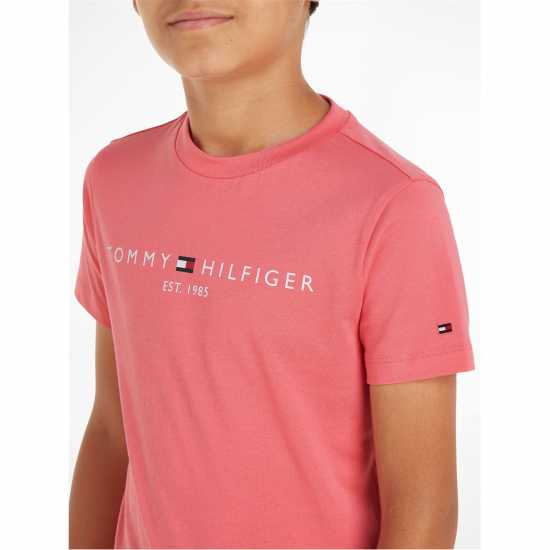 Tommy Hilfiger Детска Тениска Essential T Shirt Juniors Гламурно розово 