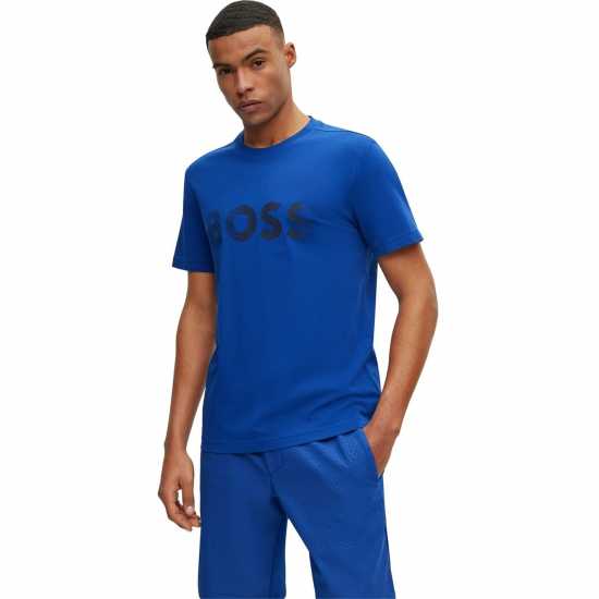 Hugo Boss Тениска Boss Long Sleeve T Shirt Ярко синьо 438 Mens Big and Tall