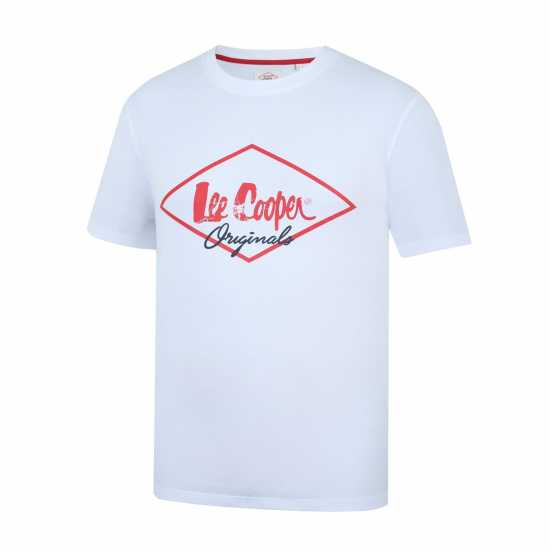 Lee Cooper Тениска Cooper Logo T Shirt Бяло Мъжки ризи