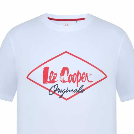 Lee Cooper Тениска Cooper Logo T Shirt Бяло Мъжки ризи