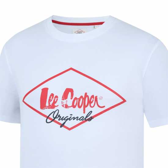 Lee Cooper Тениска Cooper Logo T Shirt Бяло Мъжки ризи