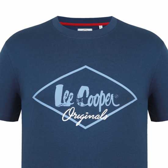 Lee Cooper Тениска Cooper Logo T Shirt Винтажно синьо Мъжки ризи