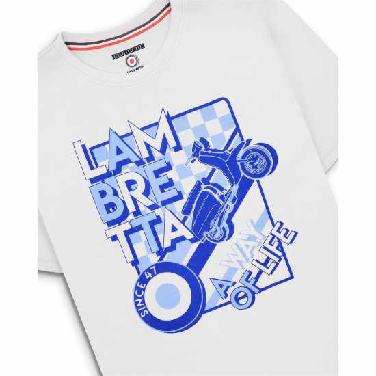 Lambretta Tee Бяло Мъжко облекло за едри хора