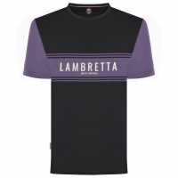 Lambretta Panel Tee Тъмносиньо/Грозде Мъжко облекло за едри хора