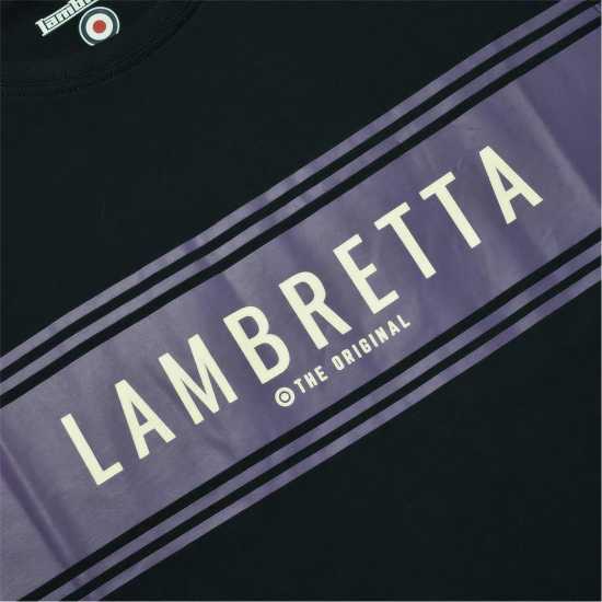 Lambretta Panel Tee Тъмносиньо/Грозде Мъжко облекло за едри хора