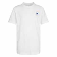 Converse Тениска Момчета Printed Tee Junior Boys Бяло Детски тениски и фланелки