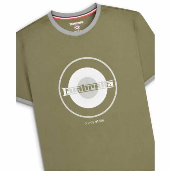 Lambretta Ringer Tee Хаки/Сиво 