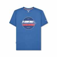 Lambretta Print Tee Тъмно синьо Мъжко облекло за едри хора