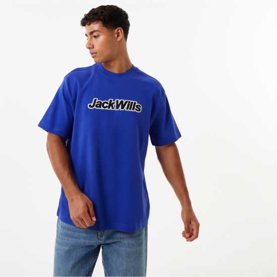 Jack Wills Outline Logo T-Shirt  Мъжки ризи