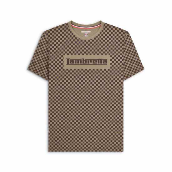 Lambretta Tone Tee Лихен/Ява Мъжко облекло за едри хора