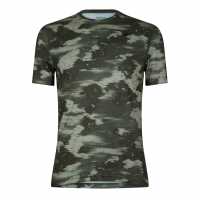 Reebok Мъжка Риза Training Camo T-Shirt Mens Армейско зелено Мъжко облекло за едри хора