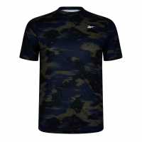 Reebok Мъжка Риза Training Camo T-Shirt Mens Вектор Нави Мъжко облекло за едри хора