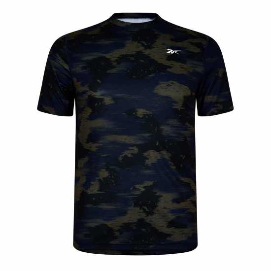 Reebok Мъжка Риза Training Camo T-Shirt Mens Вектор Нави Мъжко облекло за едри хора