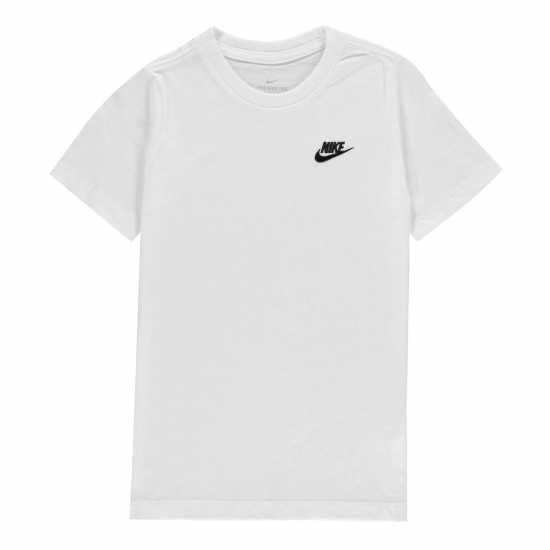 Nike Sportswear Big Kids' T-Shirt Бяло/Черно 