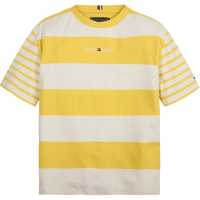 Tommy Hilfiger Тениска С Лого Bold Stripe Logo Tee Звезда Фрукт Жълт Kids