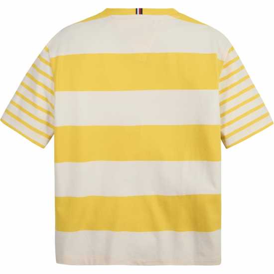 Tommy Hilfiger Тениска С Лого Bold Stripe Logo Tee Звезда Фрукт Жълт Kids