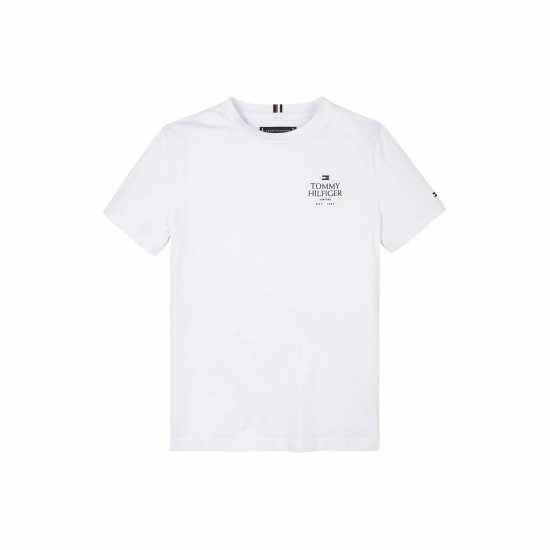 Tommy Hilfiger Th Logo Puff Print Reg Tee Ss Бяло YBS 