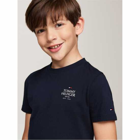 Tommy Hilfiger Short-Sleeved T-Shirt Пустинно небе DW5 