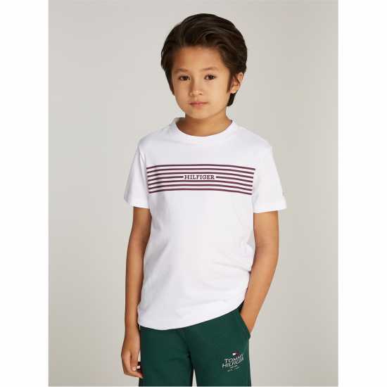 Tommy Hilfiger Monotype Print Stripe Reg Tee Ss  