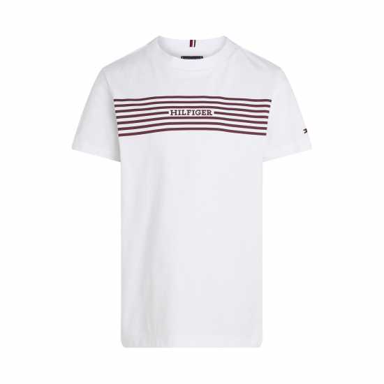 Tommy Hilfiger Monotype Print Stripe Reg Tee Ss  