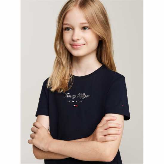 Tommy Hilfiger Th Nyc Foil Tee Ss Пустинно небе DW5 