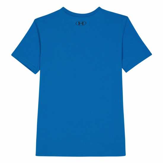 Under Armour Cotton Short Sleeve T-Shirt Junior Boys Хоризонтален син Детски тениски и фланелки