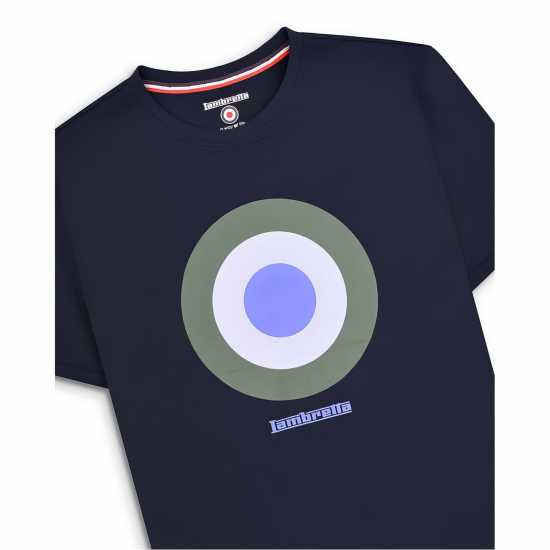 Lambretta Tee Морска синьо Мъжко облекло за едри хора