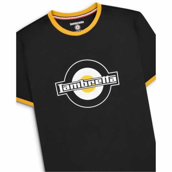 Lambretta Ringer Tee Черно/Злато 