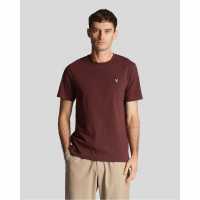 Lyle And Scott Тениска Logo T Shirt Бордово Z562 Tshirts under 20