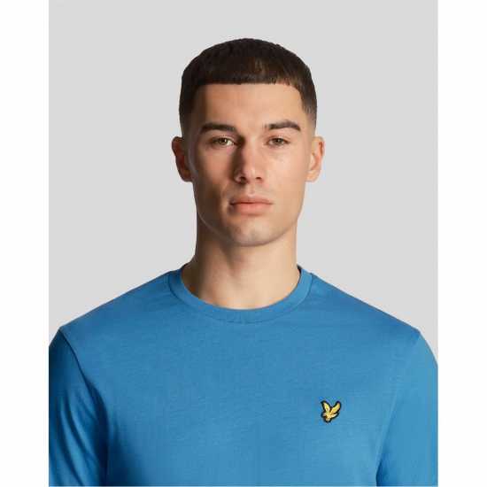 Lyle And Scott Тениска Logo T Shirt Пролетно синьо W584 