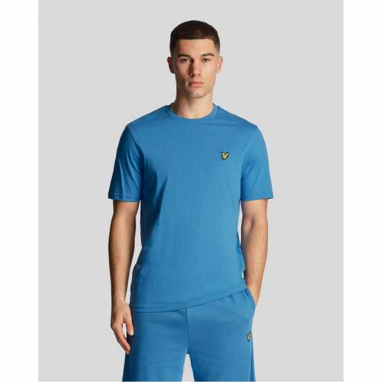 Lyle And Scott Тениска Logo T Shirt Пролетно синьо W584 