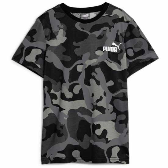 Puma Tape Camo Tee B Черно камуфлаж Детски тениски и фланелки