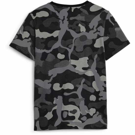 Puma Tape Camo Tee B Черно камуфлаж Детски тениски и фланелки