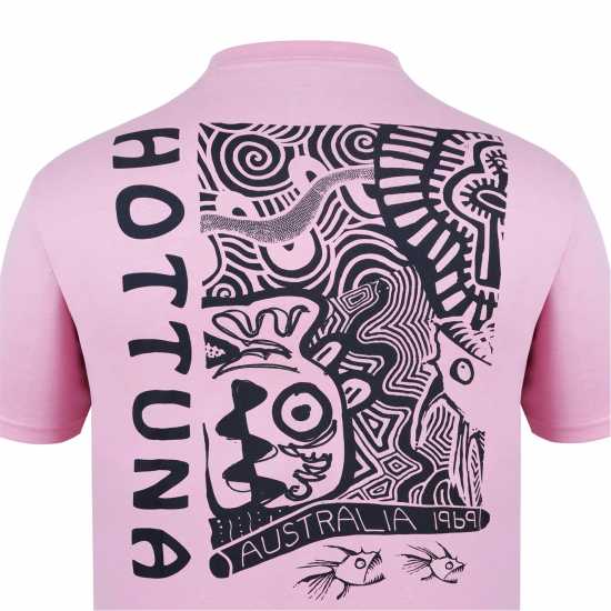 Hot Tuna Мъжка Тениска Обло Деколте Crew T Shirt Mens Pink Мъжко облекло за едри хора