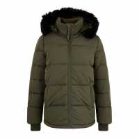 Jack Wills Padded Mid Jacket Ld44 Хаки Дамски якета и палта