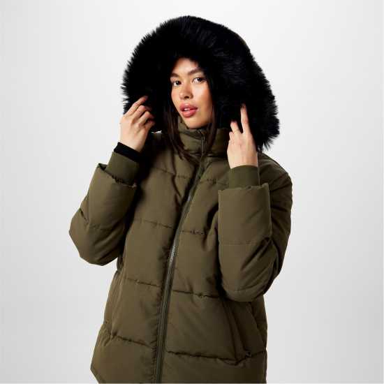 Ватирано Яке Jack Wills Padded Jacket Хаки Дамски грейки