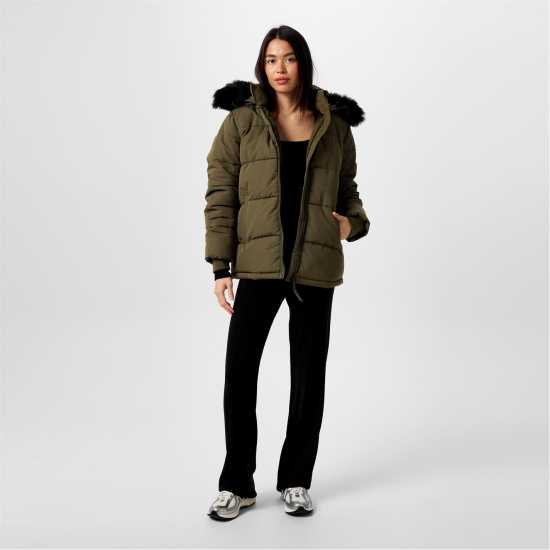 Ватирано Яке Jack Wills Padded Jacket Хаки Дамски грейки