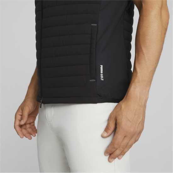 Puma Ватирано Елече Scotia Quilted Vest Golf Mens Черно/Енергия Голф облекло