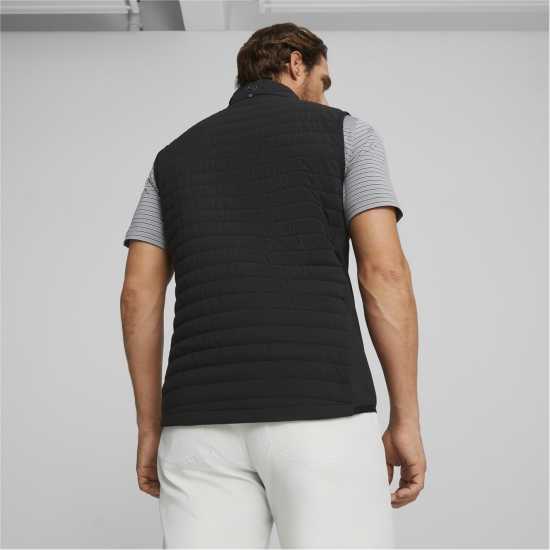 Puma Ватирано Елече Scotia Quilted Vest Golf Mens Черно/Енергия Голф облекло