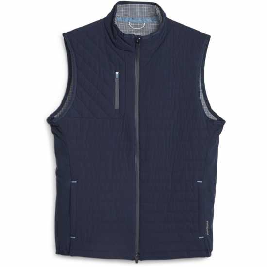 Puma Ватирано Елече Scotia Quilted Vest Golf Mens Тъмносин/Дъб Голф облекло