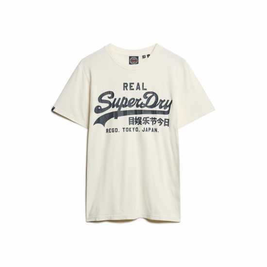 Superdry Тениска Vintage Logo T Shirt Светло бежово 