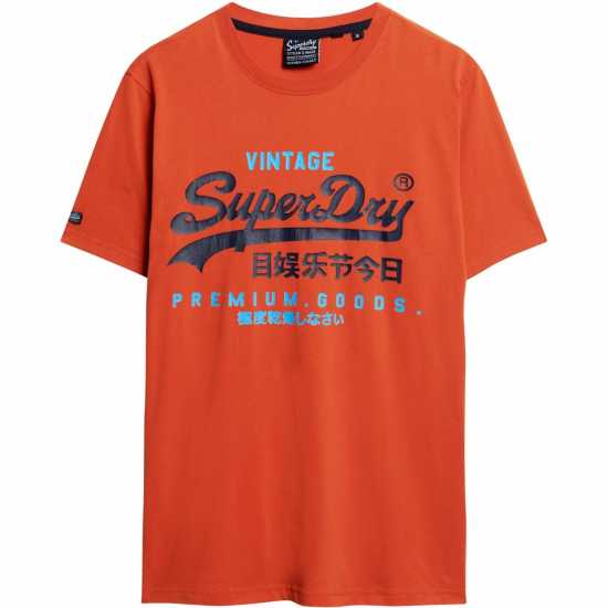 Superdry Тениска Vintage Logo T Shirt Оранжев 8UX Tshirts under 20