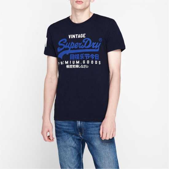 Superdry Тениска Vintage Logo T Shirt Нави Грит 4AY Tshirts under 20