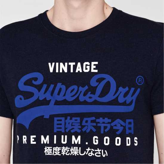 Superdry Тениска Vintage Logo T Shirt Нави Грит 4AY Tshirts under 20