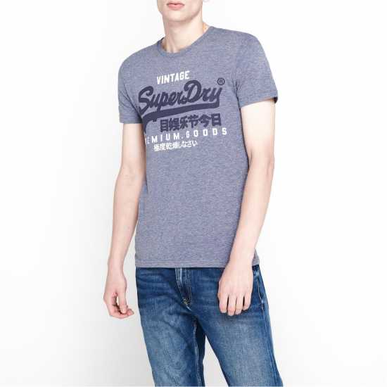 Superdry Тениска Vintage Logo T Shirt Тойс Син ZK5 Tshirts under 20