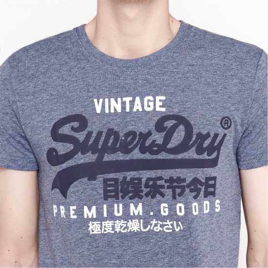 Superdry Тениска Vintage Logo T Shirt Тойс Син ZK5 Tshirts under 20