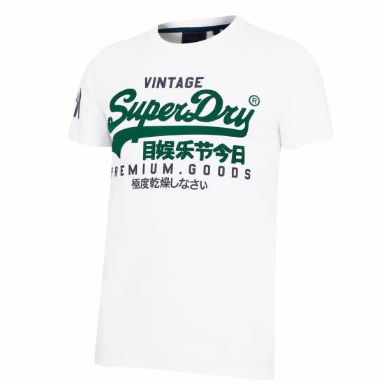 Superdry Тениска Vintage Logo T Shirt Бяло/Зелено 01C Tshirts under 20